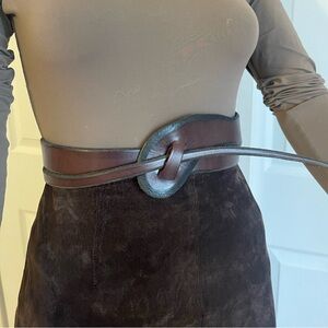 Handmade leather wrap belt